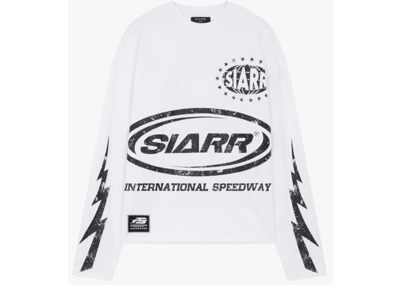 SIARR SPEEDWAY L/S TEE WHITE