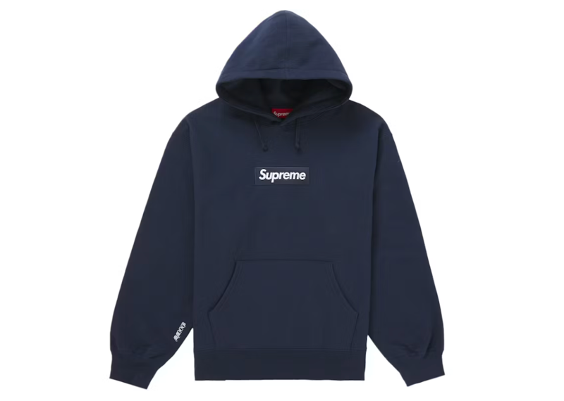 Supreme Box Logo Hooded Sweatshirt (FW25) - Navy
