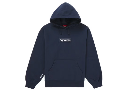 Supreme Box Logo Hooded Sweatshirt (FW25) - Navy