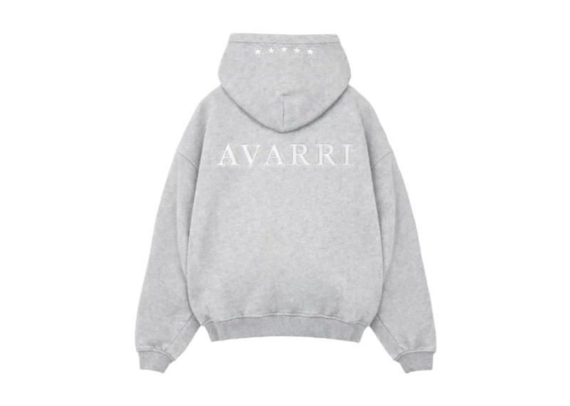 AVARRI STARS PULLOVER HOODIE LIGHT GREY