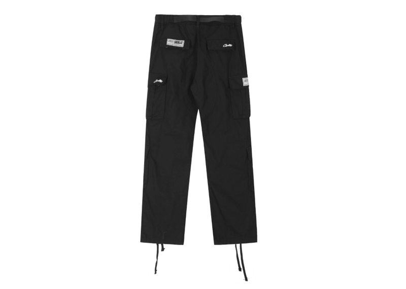 Corteiz Cargo Pants Black/White