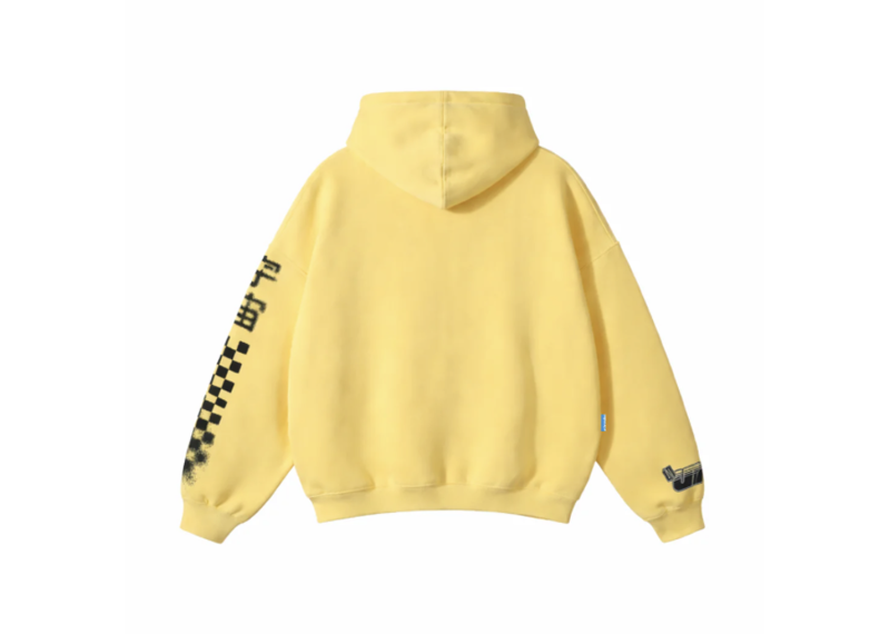Unbranded Yellow Oversized Racer Hoodie