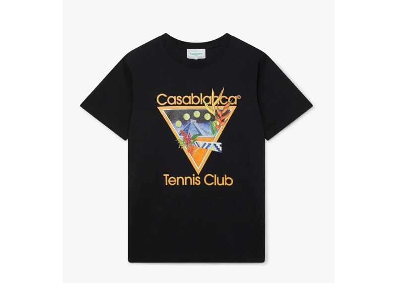 Casablanca Tennis Club Icon T-Shirt Black