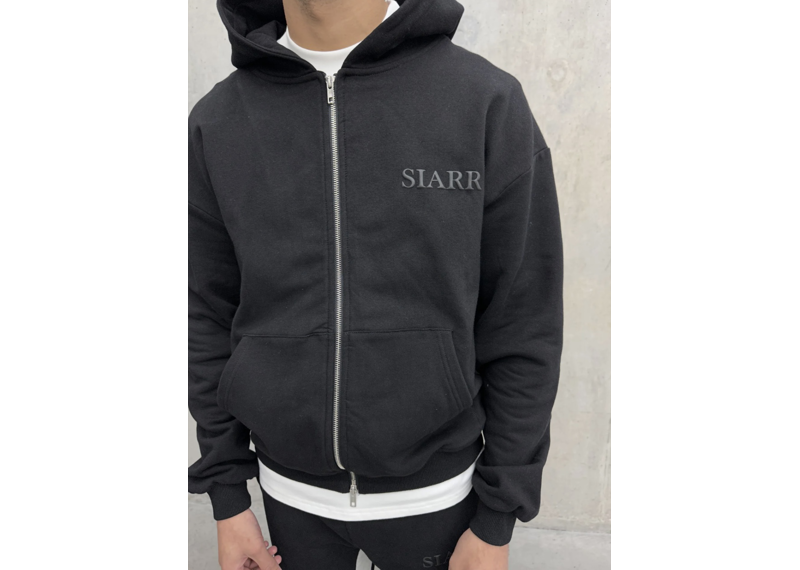 Siarr Zip Hoodie Black