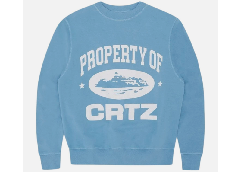 Corteiz P.O.C Sweatshirt Baby Blue/White