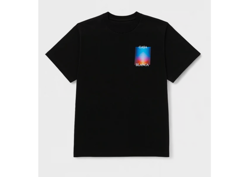 Casablanca Stacked Gradient Casa Logo T Shirt Black