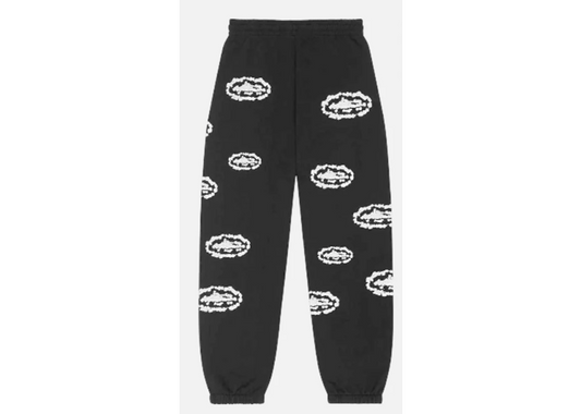 DENIM TEARS X CORTEIZ RTW COTTON WREATH SWEATPANTS - BLACK