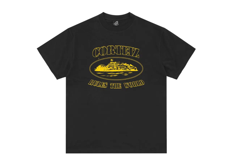 Corteiz OG Alcatraz Tee Black/Yellow