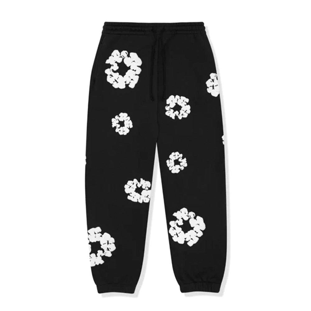 Denim Tears The Cotton Wreath Black Sweatpants