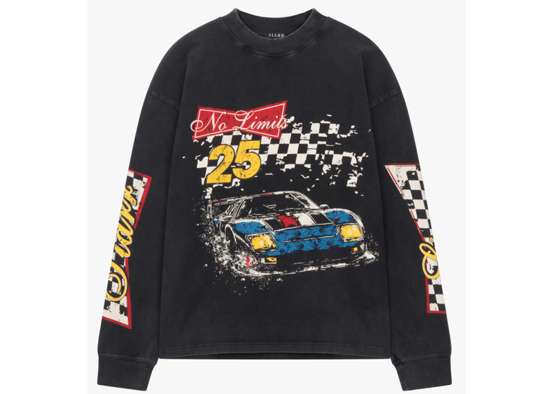 SIARR NO LIMITS L/S TEE WASHED BLACK