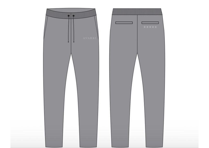 AVARRI STARS SWEATPANTS CHARCOAL GREY