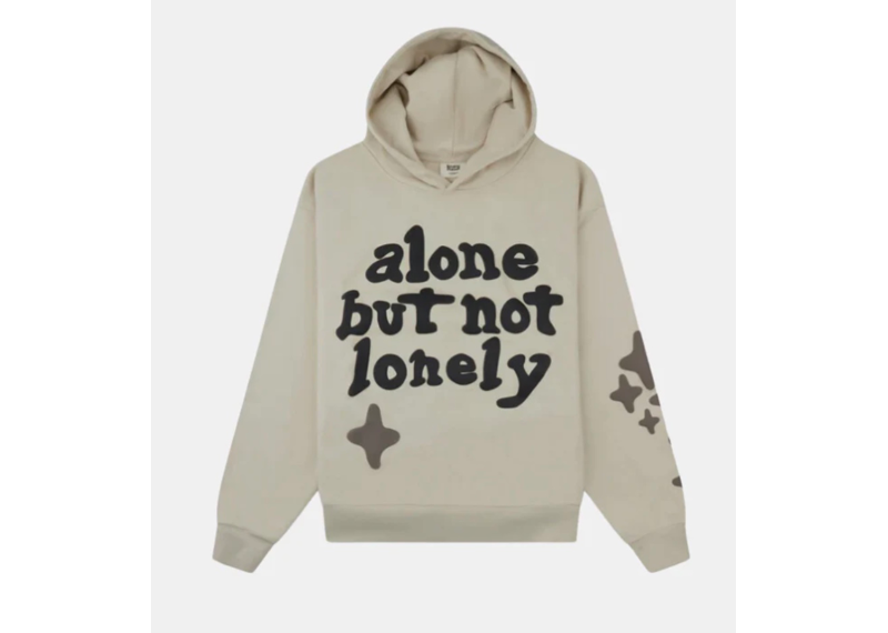 Broken Planet Market Alone But Not Lonely Bone White Hoodie