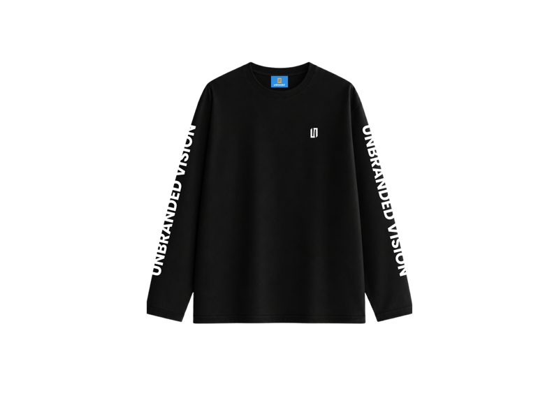 Unbranded Black Long Sleeve Drip Tee