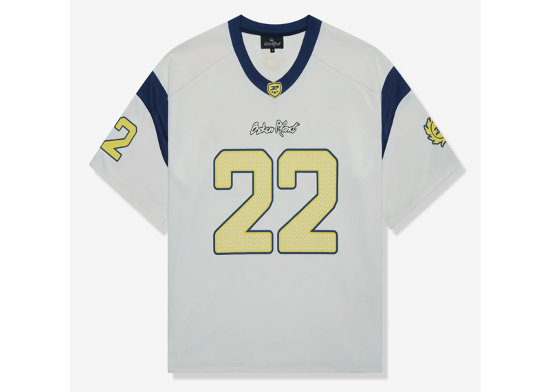 BROKEN PLANET FOOTBALL WHITE BLUE JERSEY