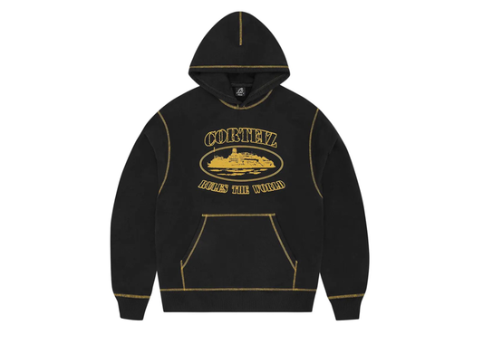 Corteiz Alcatraz Contrast Hoodie Black/Yellow