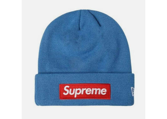 Supreme New Era Box Logo Beanie (FW25) - Blue