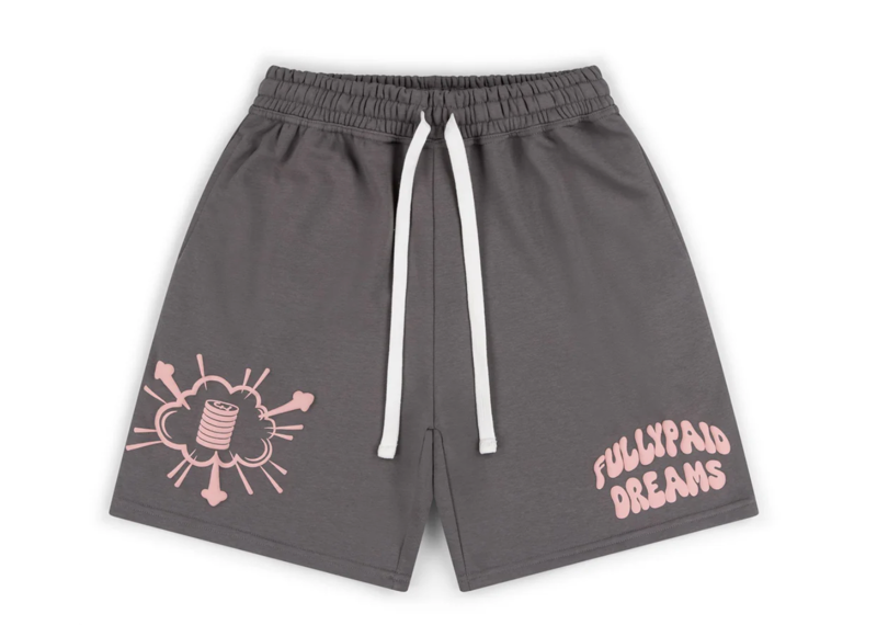 FULLYPAID DREAM SHORTS CHARCOAL GREY / PINK