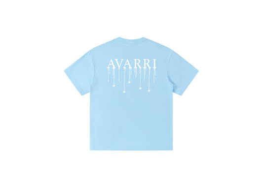 AVARRI STARS DRIP T-SHIRT SKY BLUE