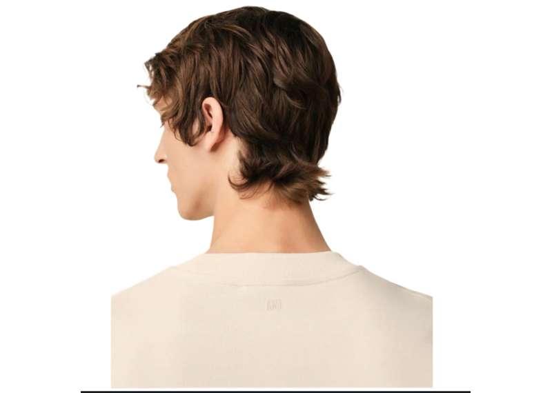 AMI Paris Ami de Coeur Patch T-Shirt Beige
