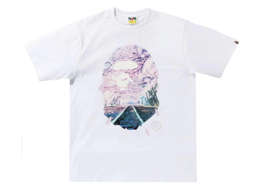BAPE SAKURA PHOTO APE HEAD TEE (SS22) WHITE