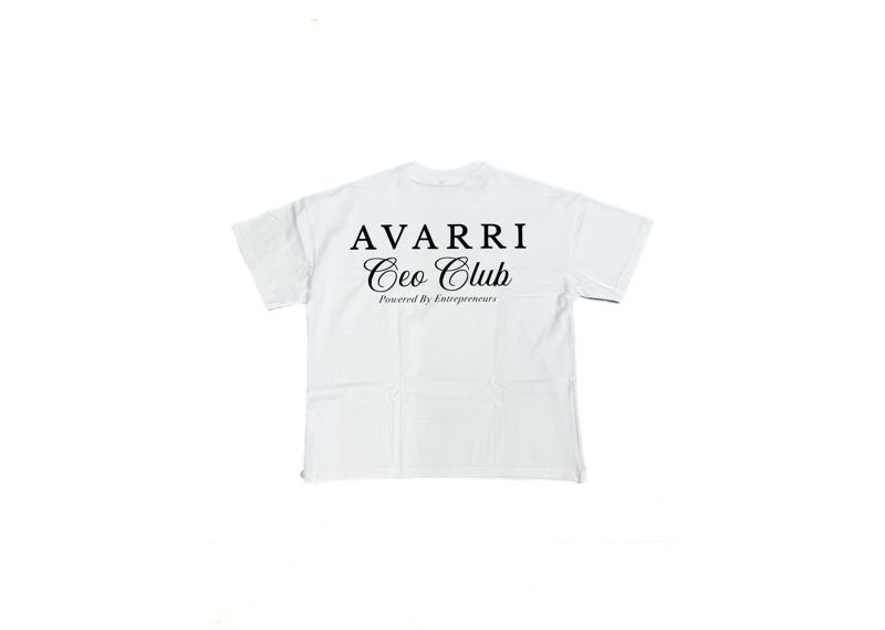 AVARRI WHITE BLACK T-SHIRT