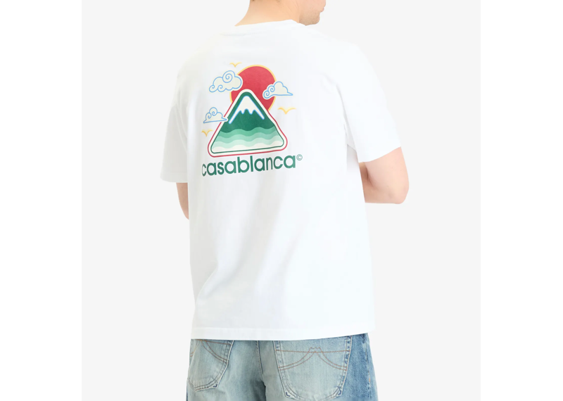 CASABLANCA MONTAGNE ONDULEE SCREEN PRINTED T-SHIRT