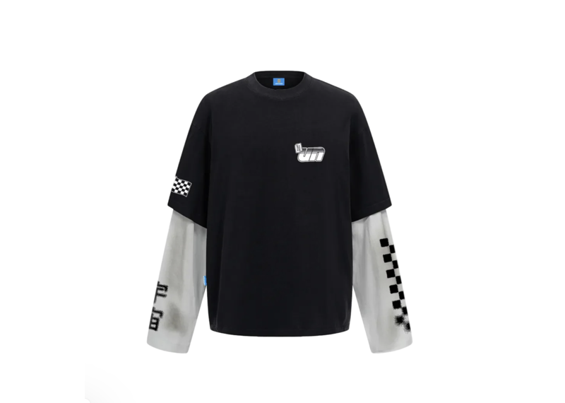 Unbranded Black Long Sleeve Racer Tee