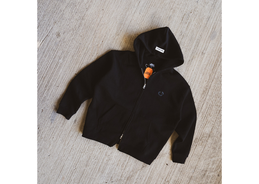 ZERO SIGNAL ZIP-UP HOODIE BLACK