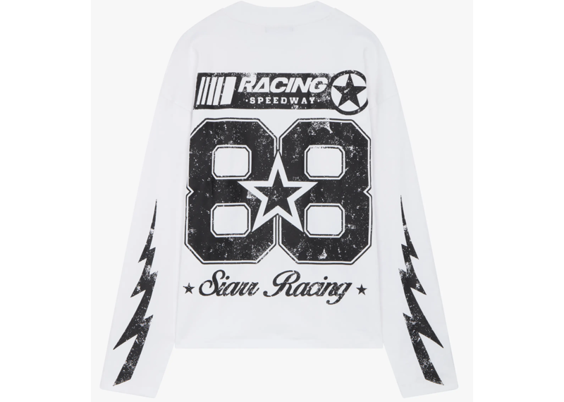 SIARR SPEEDWAY L/S TEE WHITE