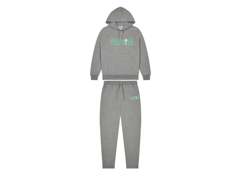 Trapstar Decoded Chenile Tracksuit - Grey/Teal