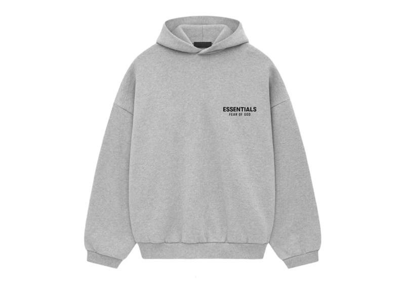 FEAR OF GOD ESSENTIALS FLEECE HOODIE (FW24) LIGHT HEATHER GREY