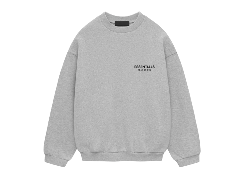 FEAR OF GOD ESSENTIALS LIGHT HEATHER GREY CREWNECK (FW24)