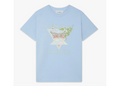 CASABLANCA TENNIS CLUB ICON T SHIRT SKY BLUE