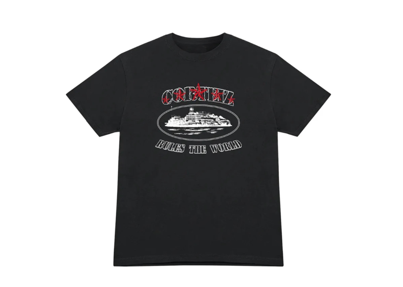Corteiz 5 Starz Alcatraz Tee Black