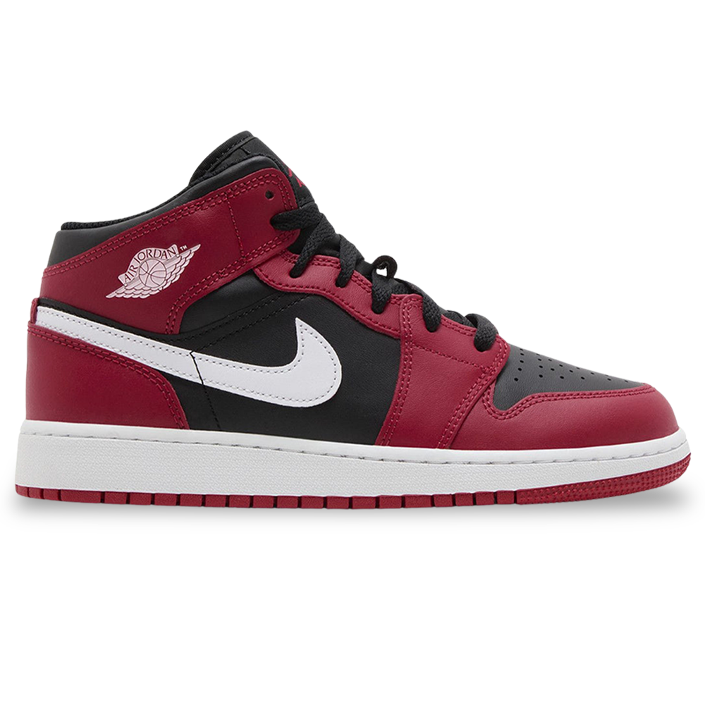 Air Jordan 1 Mid GS Gym Red Black White