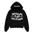 Broken Planet Moon Phases Hoodie Midnight Black