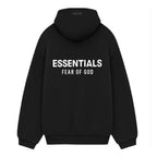 Fear Of God Essentials Fleece Black Hoodie (FW24)