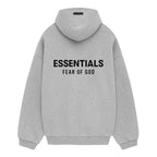 FEAR OF GOD ESSENTIALS FLEECE HOODIE (FW24) LIGHT HEATHER GREY