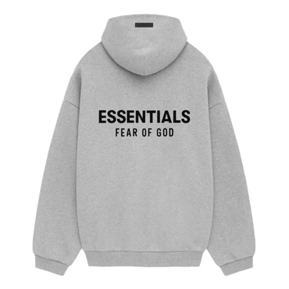 FEAR OF GOD ESSENTIALS FLEECE HOODIE (FW24) LIGHT HEATHER GREY
