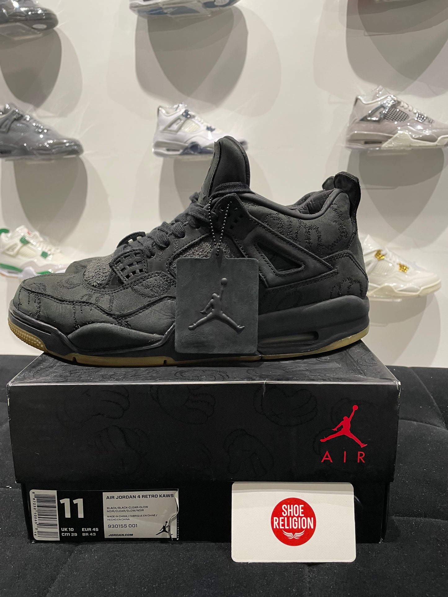 Jordan 4 Retro Kaws Black