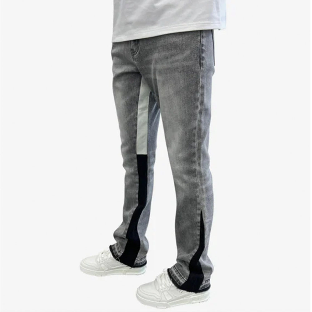 SIARR Flared Jeans Light Grey