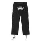 Corteiz Cargo Pants Black/White