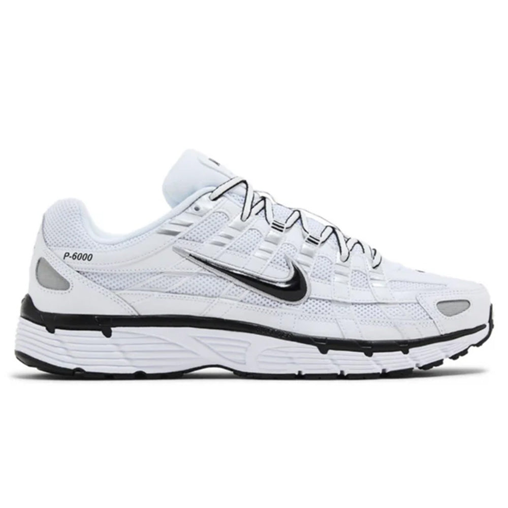 Nike P-6000 White Metallic Silver Black