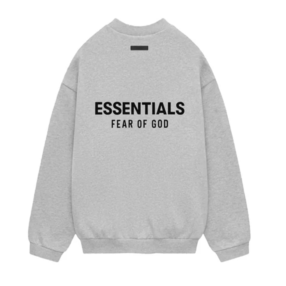 FEAR OF GOD ESSENTIALS LIGHT HEATHER GREY CREWNECK (FW24)
