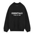 Fear of God Essentials Fleece Black Crewneck (FW24)