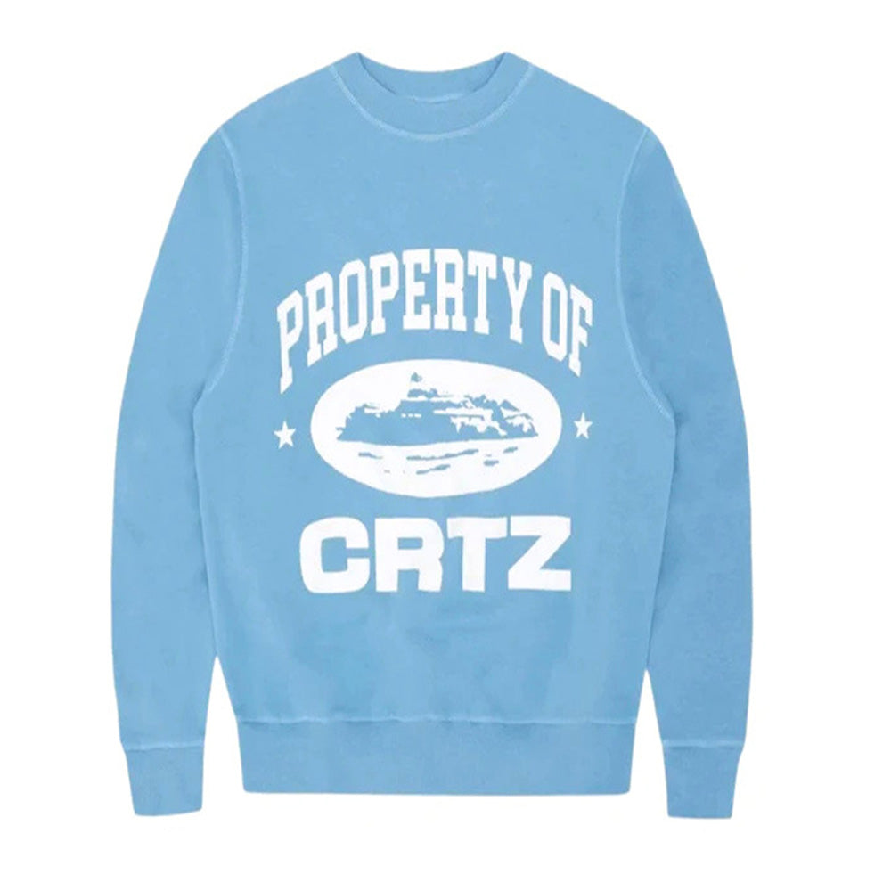Corteiz P.O.C Sweatshirt Baby Blue/White