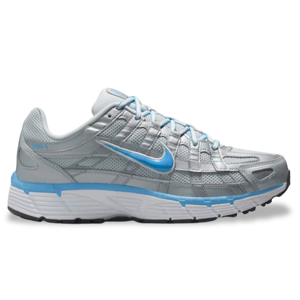 Nike P-6000 Metallic Platinum Pure Platinum Metallic Silver University Blue from Shoe Religion