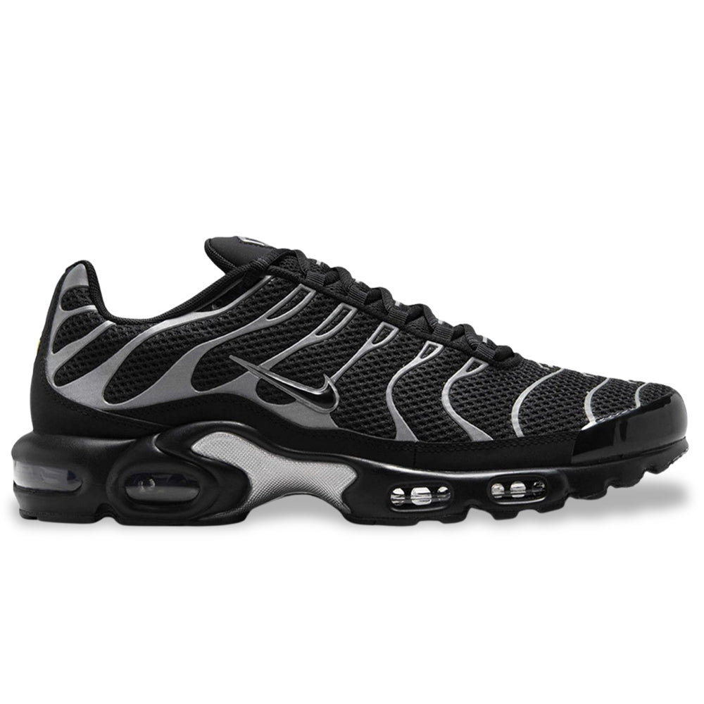 Nike TN Air Max Plus Premium Black Metallic Silver from Shoe Religion