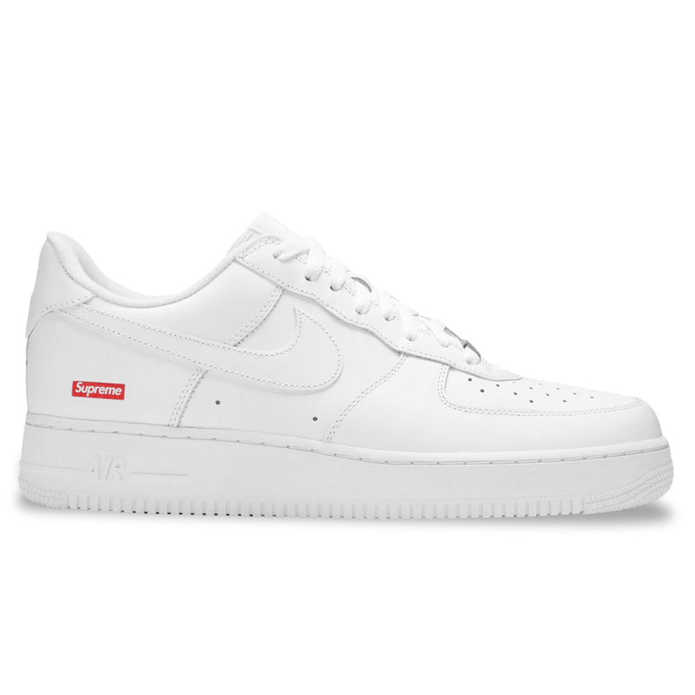 Supreme x Air Force 1 Low Box Logo - White from Shoe Religion
