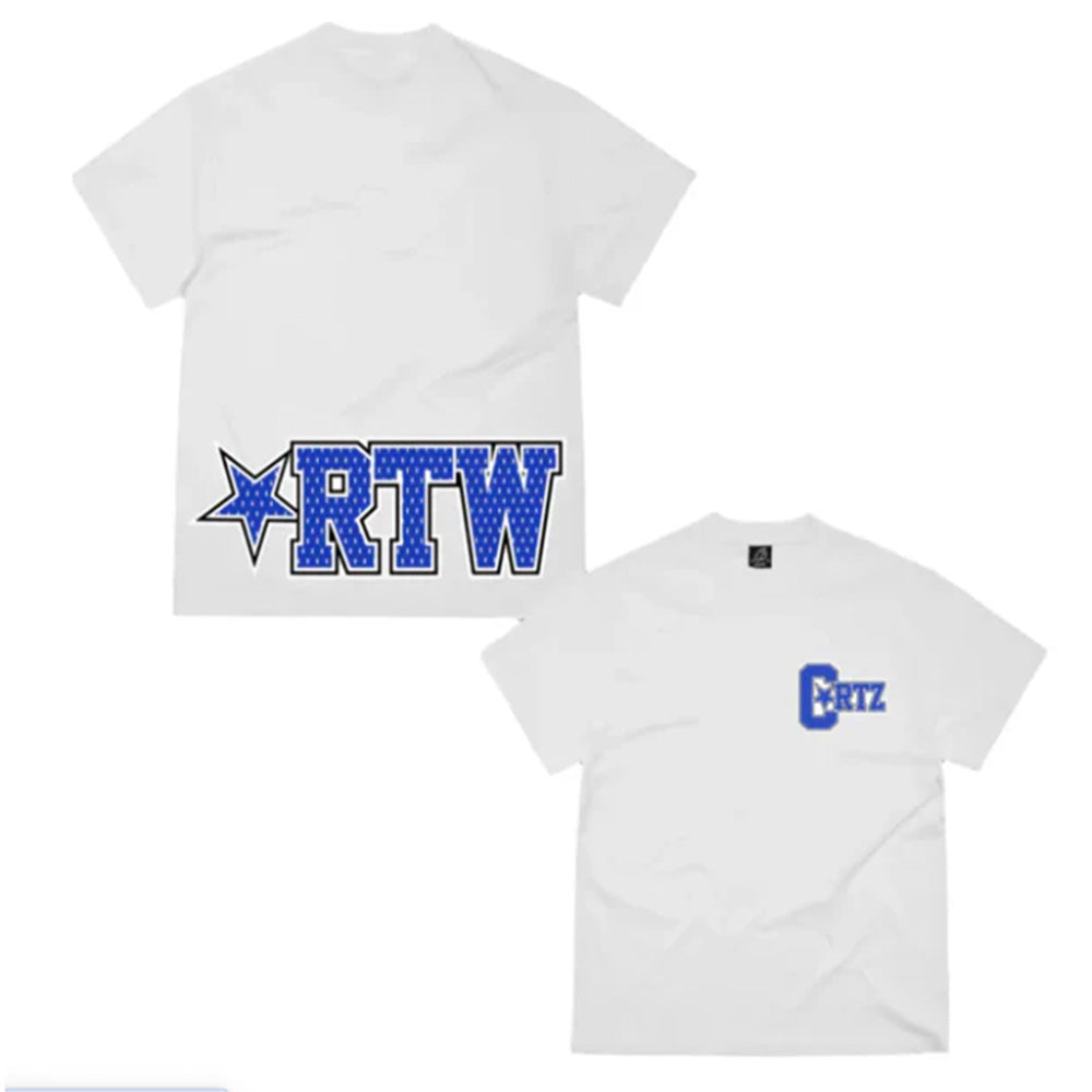 Corteiz Star Mesh Tee White/Blue